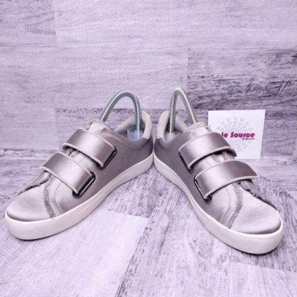 Joie Diata Low Top Satin Sneaker Gray Silver sz 36.5 Women's sz 6.5 NEW - Picture 5 of 10